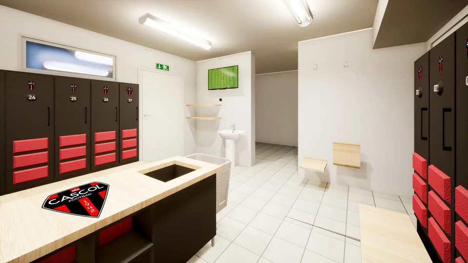 Cette pièce à été pensée pour les clubs visiteurs.