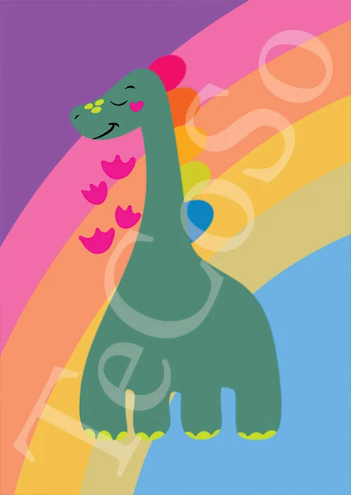 Illustration « Dino color »