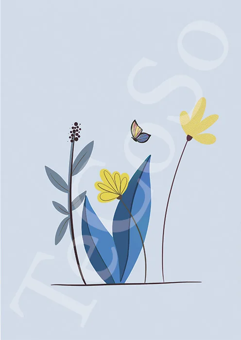 Illustration « Eclosion bleu »