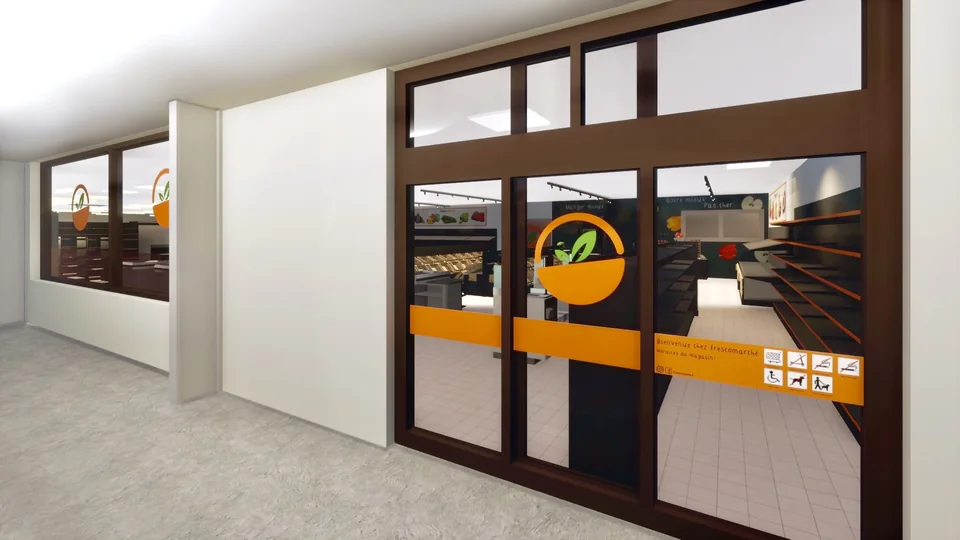 Les illustrations ont été créées spécialement pour le magasin et utilisées comme signalétique.