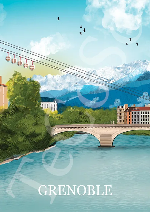 Illustration « Grenoble Bulles » par Tessa Cohen Solal