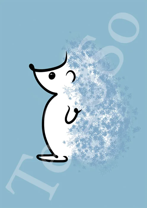 Illustration « Herisson Bleu »