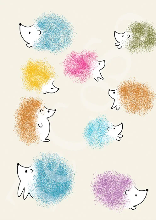 Illustration « Herissons d'automne »
