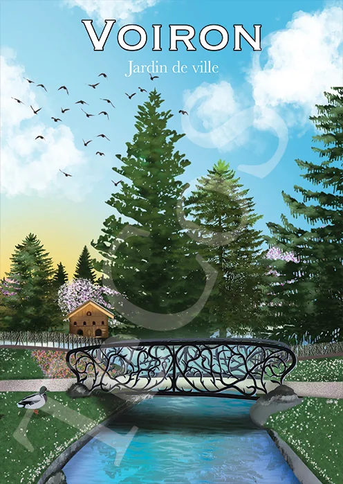 Illustration « Voiron Jardin de ville » par Tessa Cohen Solal