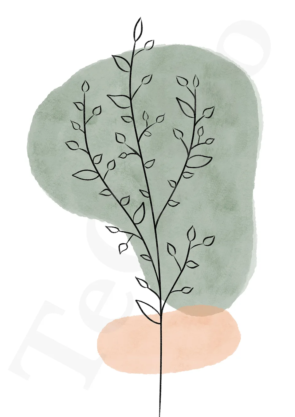 Illustration « Plante style aquarelle »