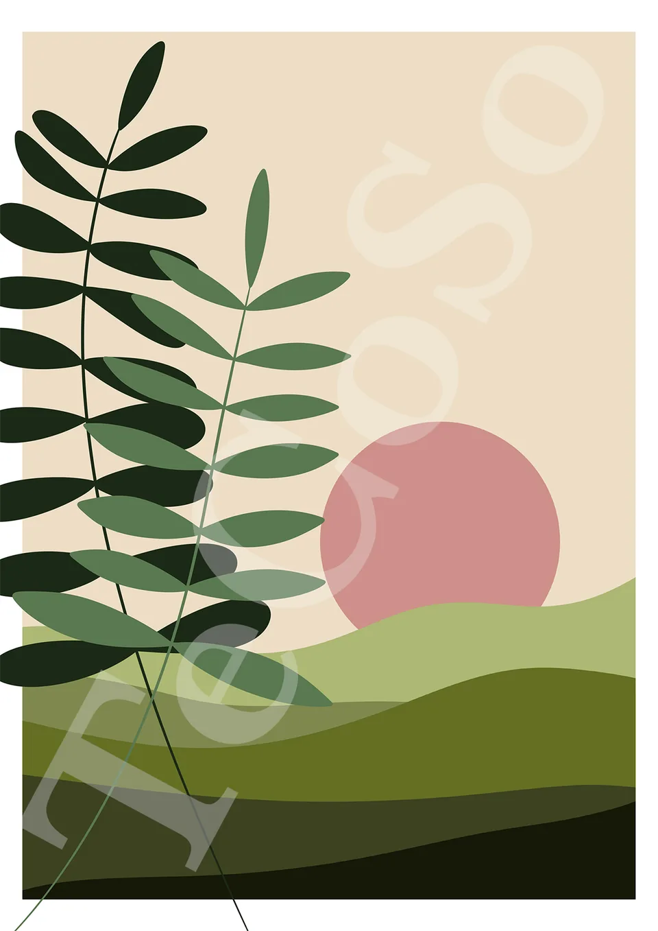Illustration « Soirée soleil »