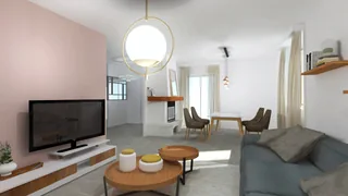Projet Promesse à Voreppe : salon ouvert et aménagement chaleureux