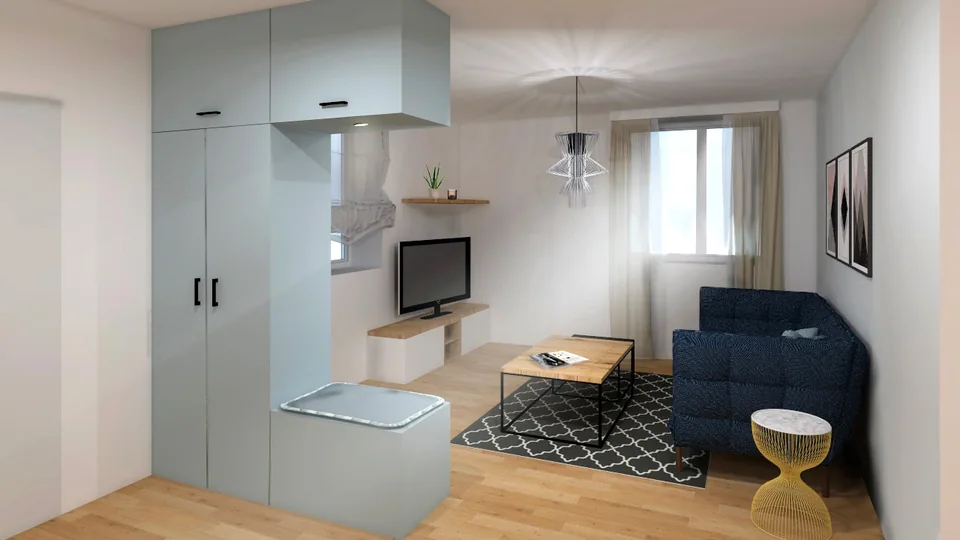 La réflexion de ce projet était assez complexe du fait que la maison possède de nombreux murs porteurs.